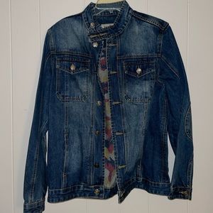 Mens denim bomber jacket